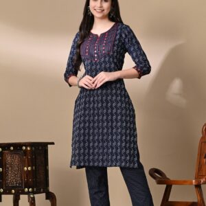 Aghanya Cotton Kurta Pant Set – Stylish & Breathable Ethnic Wear for Women