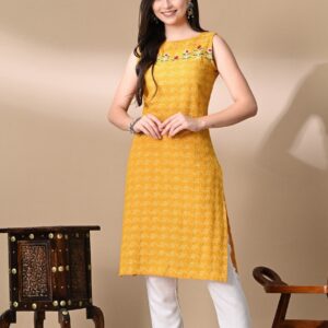 Yellow , Top , Rayon
