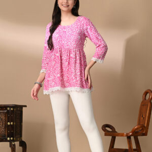 Aghanya Pink Rayon Top – Soft, Stylish & Everyday Essential
