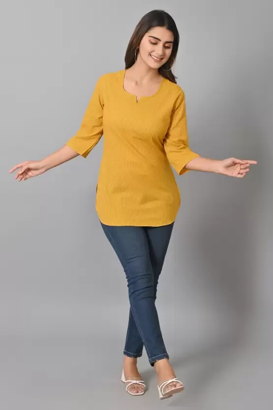 Aghanya Royal Yellow Top – Soft, Feminine & Effortlessly Chic